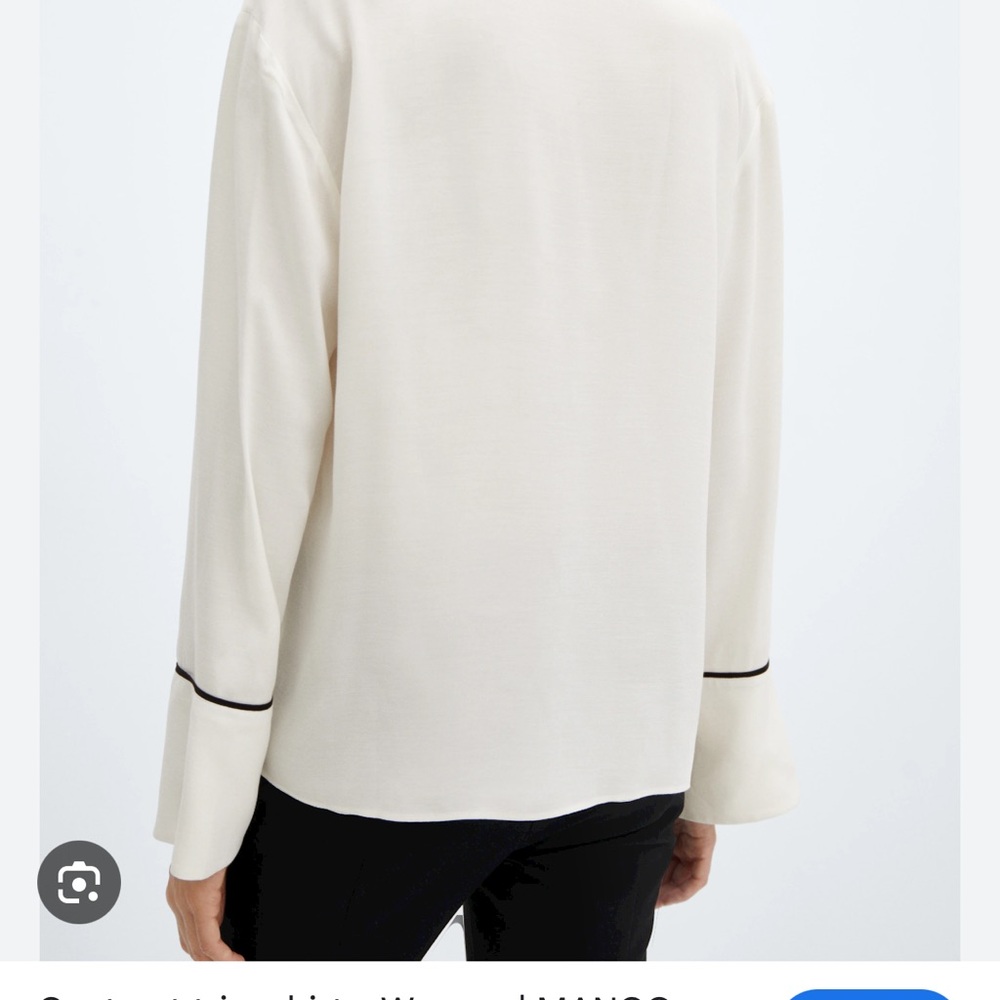 NWT Mango blouse with piping size 18 - Picture 3 of 7